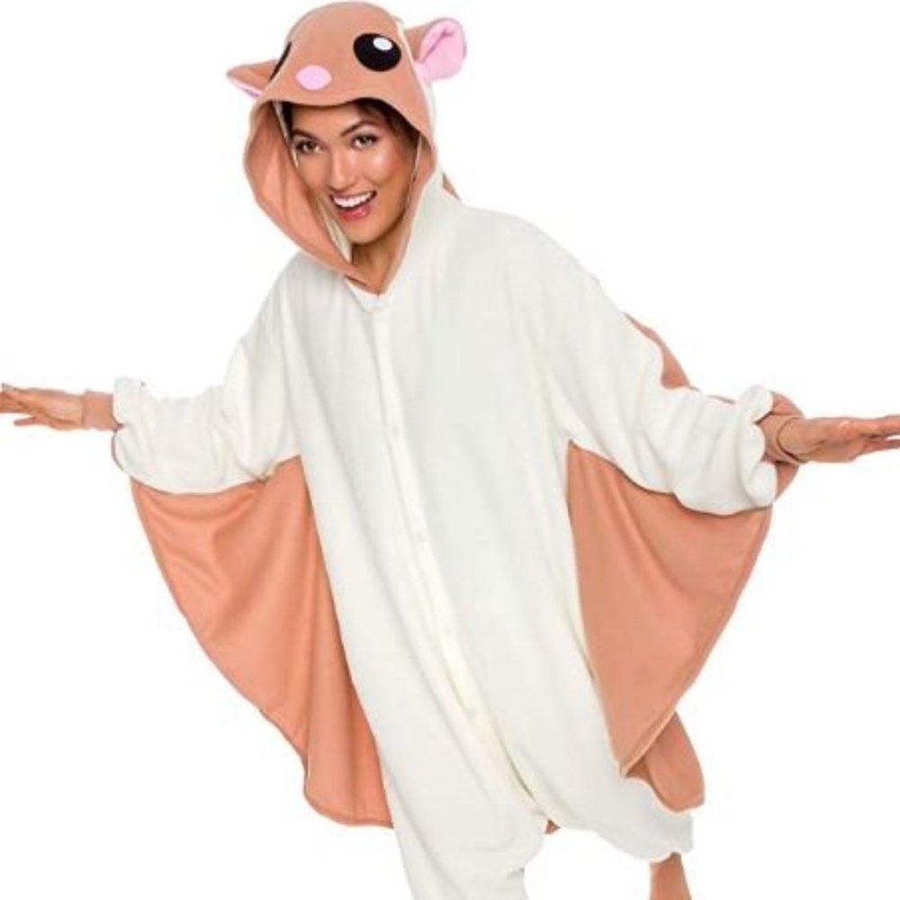 Adult Cozy Flying Squirrel Onesie - SIze M